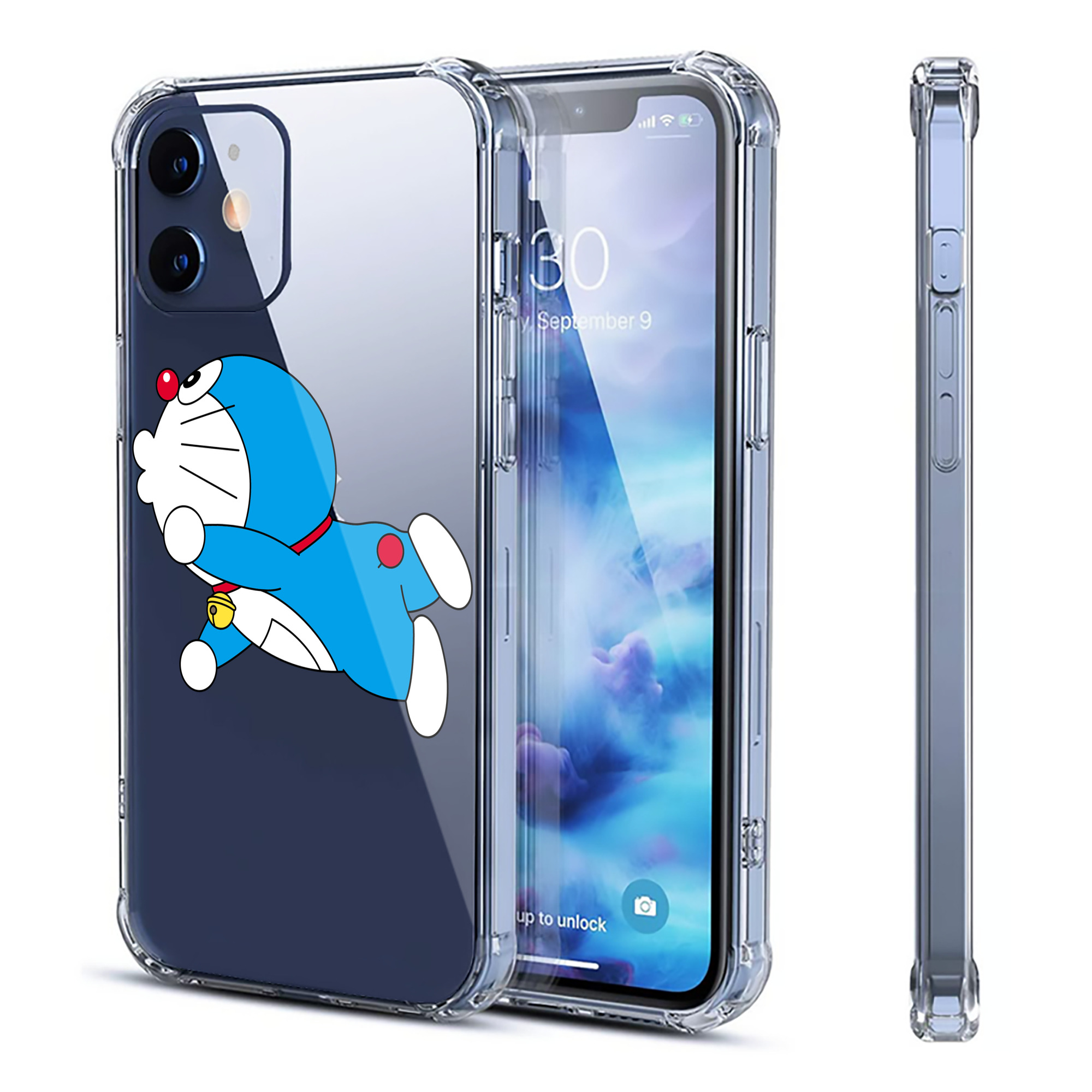 （画像用） ドラえもん Doraemon 【iPhone 12シリーズ対応】透明スマホケース（クリアソフトケース）